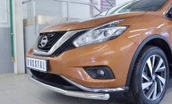 18 699 р. Защита переднего бампера (Ø63 мм, нержавейка) SLITKOFF Nissan Murano 3 Z52 дорестайлинг (2015-2022)  с доставкой в г. Таганрог. Увеличить фотографию 4