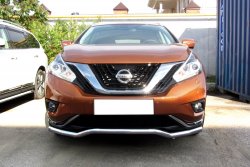 Защита переднего бампера из изогнутой трубы диаметром 57 мм Slitkoff Nissan (Нисан) Murano (Мурано)  3 Z52 (2015-2022) 3 Z52 дорестайлинг