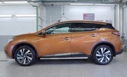 21 999 р. Защита порогов из круглой трубы диаметром 63 мм SLITKOFF  Nissan Murano  3 Z52 (2015-2024) дорестайлинг, рестайлинг  с доставкой в г. Таганрог. Увеличить фотографию 2