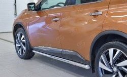 21 999 р. Защита порогов из круглой трубы диаметром 63 мм SLITKOFF  Nissan Murano  3 Z52 (2015-2024) дорестайлинг, рестайлинг  с доставкой в г. Таганрог. Увеличить фотографию 3