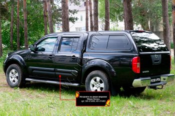 7 949 р. Молдинги дверей RA (широкие, комплект) Nissan Navara 2 D40 дорестайлинг (2004-2010) (Поверхность глянец (под покраску), Неокрашенные)  с доставкой в г. Таганрог. Увеличить фотографию 2