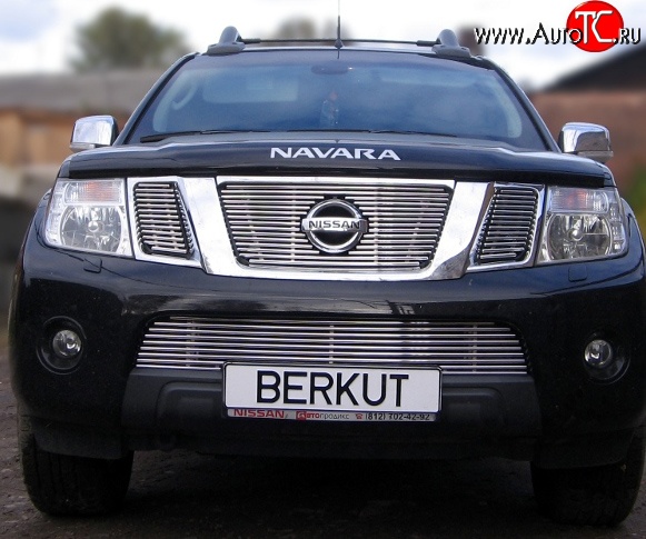 6 799 р. Декоративная вставка решетки радиатора (рестайлинг) Berkut Nissan Navara 2 D40 дорестайлинг (2004-2010)  с доставкой в г. Таганрог