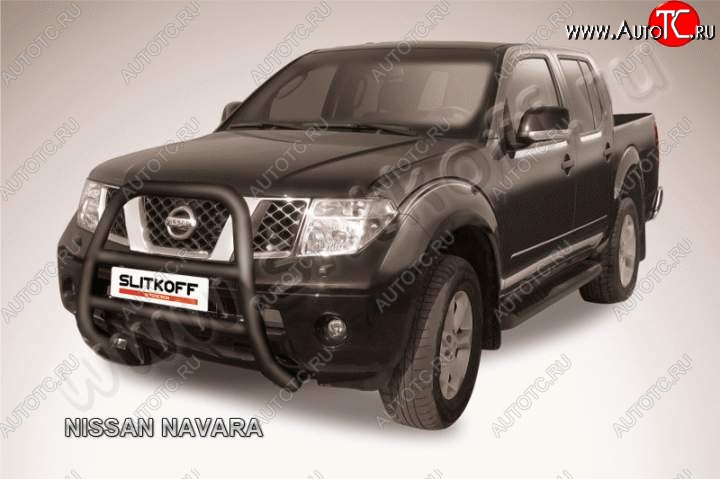 29 999 р. Кенгурятник d76 высокий  Nissan Navara  2 D40 (2004-2010) дорестайлинг (Цвет: серебристый)  с доставкой в г. Таганрог