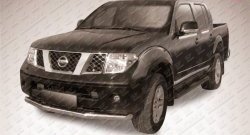 13 499 р. Одинарная защита переднего бампера из трубы диаметром 76 мм Slitkoff  Nissan Navara  2 D40 (2004-2010) дорестайлинг (Нержавейка, Полированная)  с доставкой в г. Таганрог. Увеличить фотографию 1