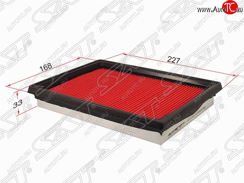 257 р. Фильтр воздушный двигателя SAT (227х168х33 mm)  Nissan Note  2 (2012-2020) E12 дорестайлинг, E12 рестайлинг  с доставкой в г. Таганрог