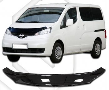 1 999 р. Дефлектор капота CA-Plastiс Nissan NV200 Euro (2009-2025) (Classic черный, Без надписи)  с доставкой в г. Таганрог. Увеличить фотографию 1