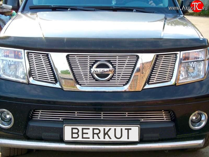 7 999 р. Декоративная вставка решетки радиатора (без знака) Berkut Nissan Pathfinder R51 дорестайлинг (2004-2007)  с доставкой в г. Таганрог