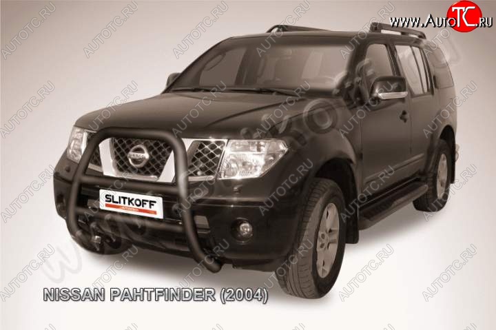 29 999 р. Кенгурятник d76 высокий  Nissan Pathfinder  R51 (2004-2007) дорестайлинг (Цвет: серебристый)  с доставкой в г. Таганрог