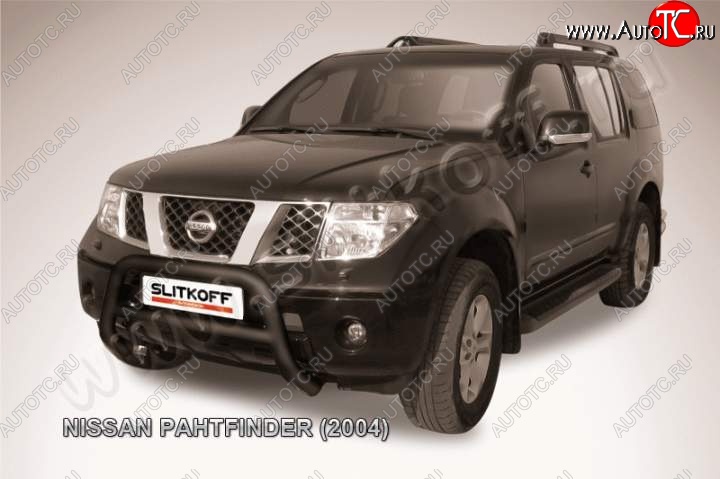 25 999 р. Кенгурятник d76 низкий  Nissan Pathfinder  R51 (2004-2007) дорестайлинг (Цвет: серебристый)  с доставкой в г. Таганрог