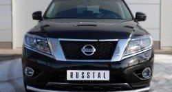 15 999 р. Одинарная защита переднего бампера диаметром 63 мм SLITKOFF  Nissan Pathfinder  R52 (2012-2017) дорестайлинг  с доставкой в г. Таганрог. Увеличить фотографию 1