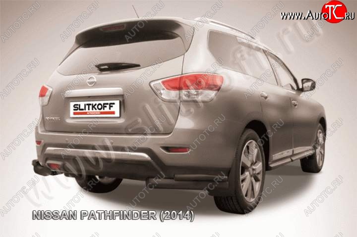 12 399 р. Уголки d76+d42 двойные  Nissan Pathfinder  R52 (2012-2017) дорестайлинг (Цвет: серебристый)  с доставкой в г. Таганрог