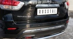 12 649 р. Защита заднего бампера (Ø63 мм, нержавейка) SLITKOFF Nissan Pathfinder R52 дорестайлинг (2012-2017)  с доставкой в г. Таганрог. Увеличить фотографию 2