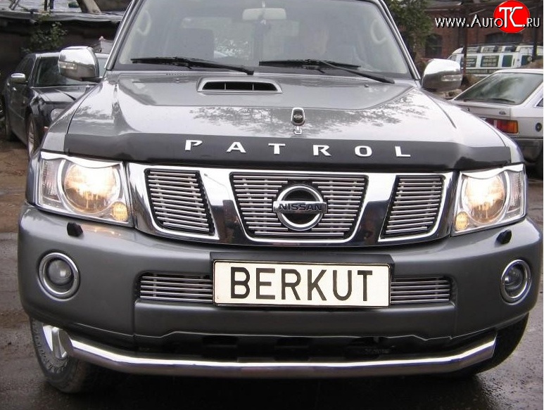 6 299 р. Декоративная вставка решетки радиатора Berkut Nissan Patrol 5 Y61 2-ой рестайлинг (2004-2010)  с доставкой в г. Таганрог