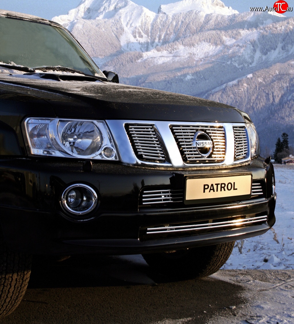 6 399 р. Декоративная вставка воздухозаборника (рестайлинг) Berkut Nissan Patrol 5 Y61 2-ой рестайлинг (2004-2010)  с доставкой в г. Таганрог