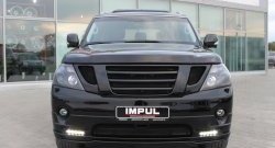 64 549 р. Накладка на передний бампер Impul Nissan Patrol 6 Y62 дорестайлинг (2010-2014) (Неокрашенная)  с доставкой в г. Таганрог. Увеличить фотографию 3