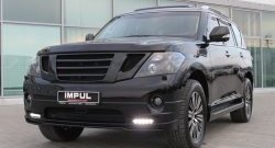 64 549 р. Накладка на передний бампер Impul Nissan Patrol 6 Y62 дорестайлинг (2010-2014) (Неокрашенная)  с доставкой в г. Таганрог. Увеличить фотографию 2