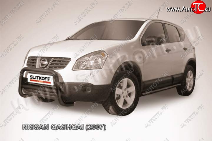 18 999 р. Кенгурятник d57 низкий Nissan Qashqai 1 дорестайлинг (2007-2010) (Цвет: серебристый)  с доставкой в г. Таганрог