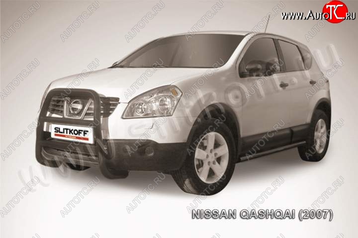 18 399 р. Кенгурятник d57 высокий  Nissan Qashqai  1 (2007-2010) дорестайлинг (Цвет: серебристый)  с доставкой в г. Таганрог