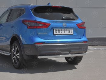 15 699 р. Защита заднего бампера (Ø63 мм, нержавейка) SLITKOFF Nissan Qashqai 2 J11 рестайлинг (2017-2022)  с доставкой в г. Таганрог. Увеличить фотографию 2