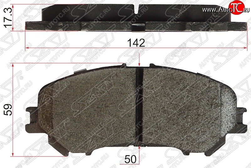 1 399 р. Колодки тормозные SAT (передние) Nissan Qashqai 2 J11 рестайлинг (2017-2022)  с доставкой в г. Таганрог