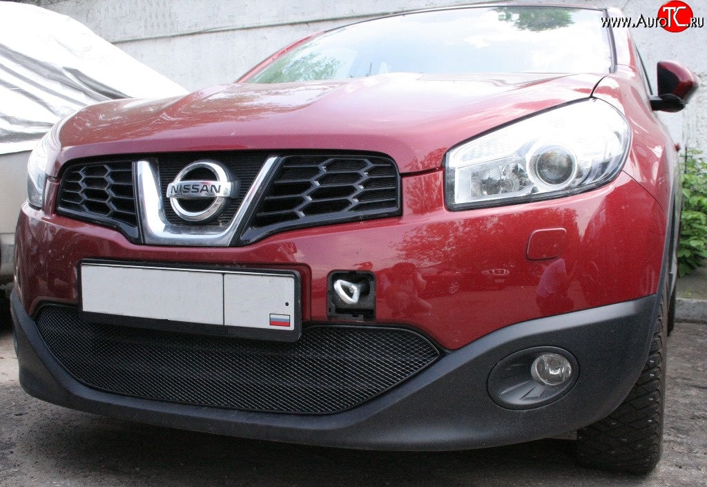 3 899 р. Сетка на бампер Novline Nissan Qashqai 1 J10 рестайлинг (2010-2013)  с доставкой в г. Таганрог