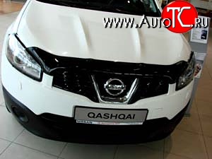 3 199 р. Дефлектор капота NovLine  Nissan Qashqai  1 (2010-2013) J10 рестайлинг  с доставкой в г. Таганрог