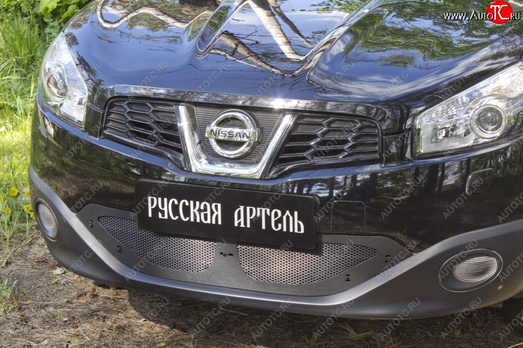 2 099 р. Защитная сетка решетки переднего бампера РА  Nissan Qashqai  1 (2010-2013) J10 рестайлинг  с доставкой в г. Таганрог