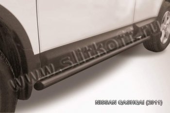 Защита порогов Slitkoff Nissan (Нисан) Qashqai (Кашкай)  1 (2010-2013) 1 J10 рестайлинг