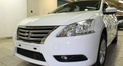 Сетка на бампер Russtal (черная) Nissan Sentra 7 B17 (2014-2017)