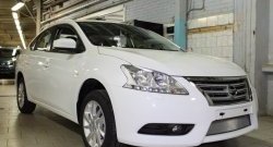 Сетка на бампер Russtal (хром) Nissan (Нисан) Sentra (Сентра)  7 (2014-2017) 7 B17