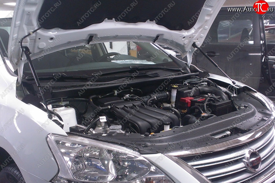 2 199 р. Газовые упоры капота Berkut Nissan Sentra 7 B17 (2014-2017)  с доставкой в г. Таганрог