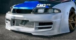 24 599 р. Передний бампер Rocket Banny  Nissan Skyline  R33 (1993-1998) (Неокрашенный)  с доставкой в г. Таганрог. Увеличить фотографию 2