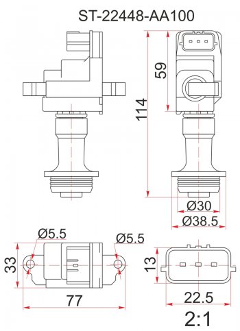 Катушка зажигания (RB20DE / RB25DE) SAT Nissan Skyline R34 (1999-2002)