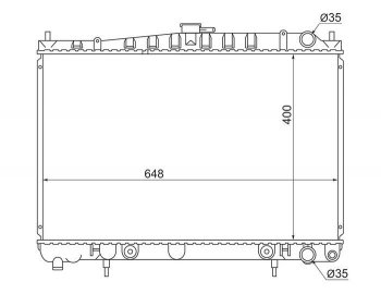 Радиатор двигателя (пластинчатый, МКПП/АКПП) SAT Nissan (Нисан) Skyline (Скайлайн) ( R33,  R34) (1993-2002) R33, R34