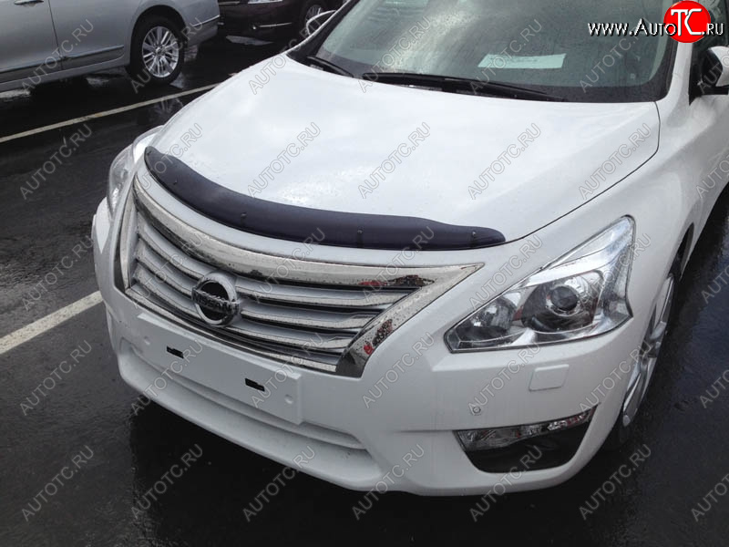 2 699 р. Дефлектор капота SIM Nissan Teana 3 L33 дорестайлинг (2014-2020)  с доставкой в г. Таганрог