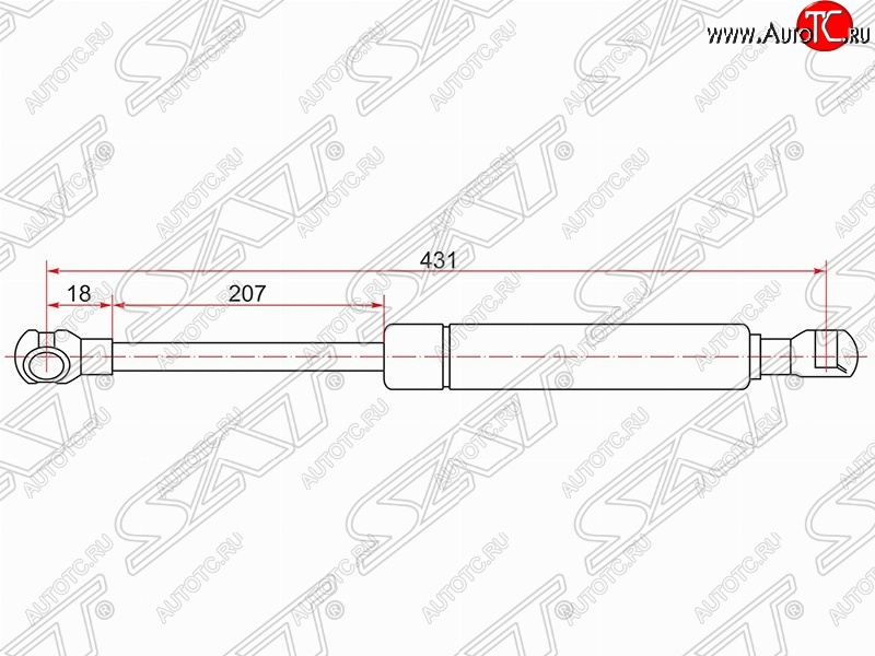 829 р. Газовый упор капота SAT  Nissan Teana  1 J31 (2003-2005) дорестайлинг  с доставкой в г. Таганрог