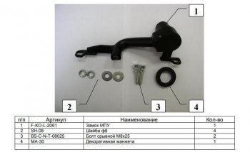 12 349 р. Замок КПП FORTUS Renault Sandero Stepway (BS) (2010-2014)  с доставкой в г. Таганрог. Увеличить фотографию 3