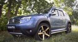 6 249 р. Накладки колесных арок RA (короткие, комплект)  Renault Duster  HS (2010-2015) дорестайлинг (Поверхность шагрень)  с доставкой в г. Таганрог. Увеличить фотографию 3