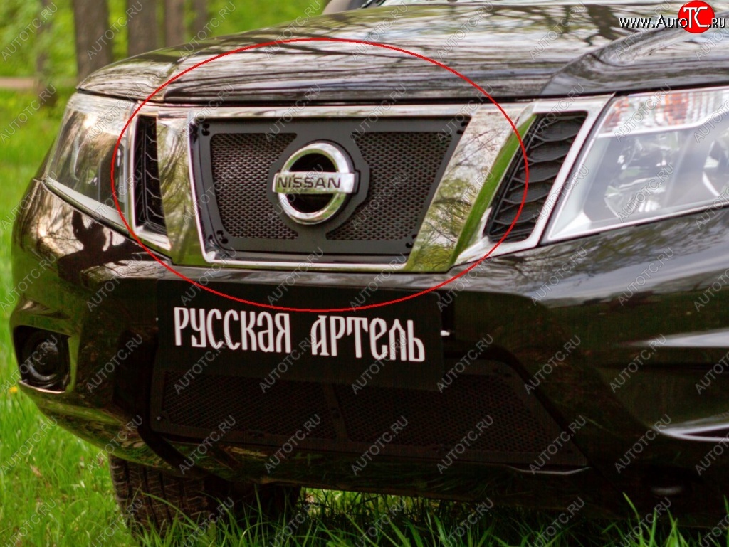 1 379 р. Защитная сетка решетки радиатора РА  Nissan Terrano  D10 (2013-2022) дорестайлинг, рестайлинг  с доставкой в г. Таганрог