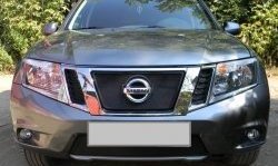 1 469 р. Нижняя сетка на бампер Russtal (черная) Nissan Terrano D10 рестайлинг (2016-2022)  с доставкой в г. Таганрог. Увеличить фотографию 4