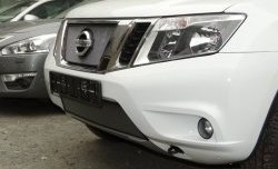 1 539 р. Нижняя сетка на бампер Russtal (хром)  Nissan Terrano  D10 (2013-2022) дорестайлинг, рестайлинг  с доставкой в г. Таганрог. Увеличить фотографию 2