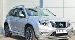 17 599 р. Защита переднего бампера (2 трубыØ63 и 42 мм, нержавейка) SLITKOFF Nissan Terrano D10 рестайлинг (2016-2022)  с доставкой в г. Таганрог. Увеличить фотографию 4