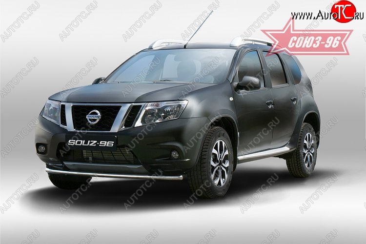 10 799 р. Защита переднего бампера одинарная Souz-96 (d42) Nissan Terrano D10 рестайлинг (2016-2022)  с доставкой в г. Таганрог