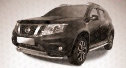 Одинарная защита переднего бампера из трубы диаметром 57 мм Slitkoff Nissan (Нисан) Terrano (Террано)  D10 (2013-2022) D10 дорестайлинг, рестайлинг