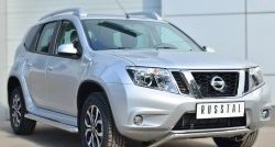 13 699 р. Защита переднего бампера (Ø42 мм волна, нержавейка) SLITKOFF Nissan Terrano D10 рестайлинг (2016-2022)  с доставкой в г. Таганрог. Увеличить фотографию 4