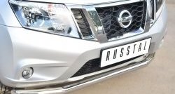 13 249 р. Одинарная защита переднего бампера диаметром 63 мм SLITKOFF Nissan Terrano D10 дорестайлинг (2013-2016)  с доставкой в г. Таганрог. Увеличить фотографию 2