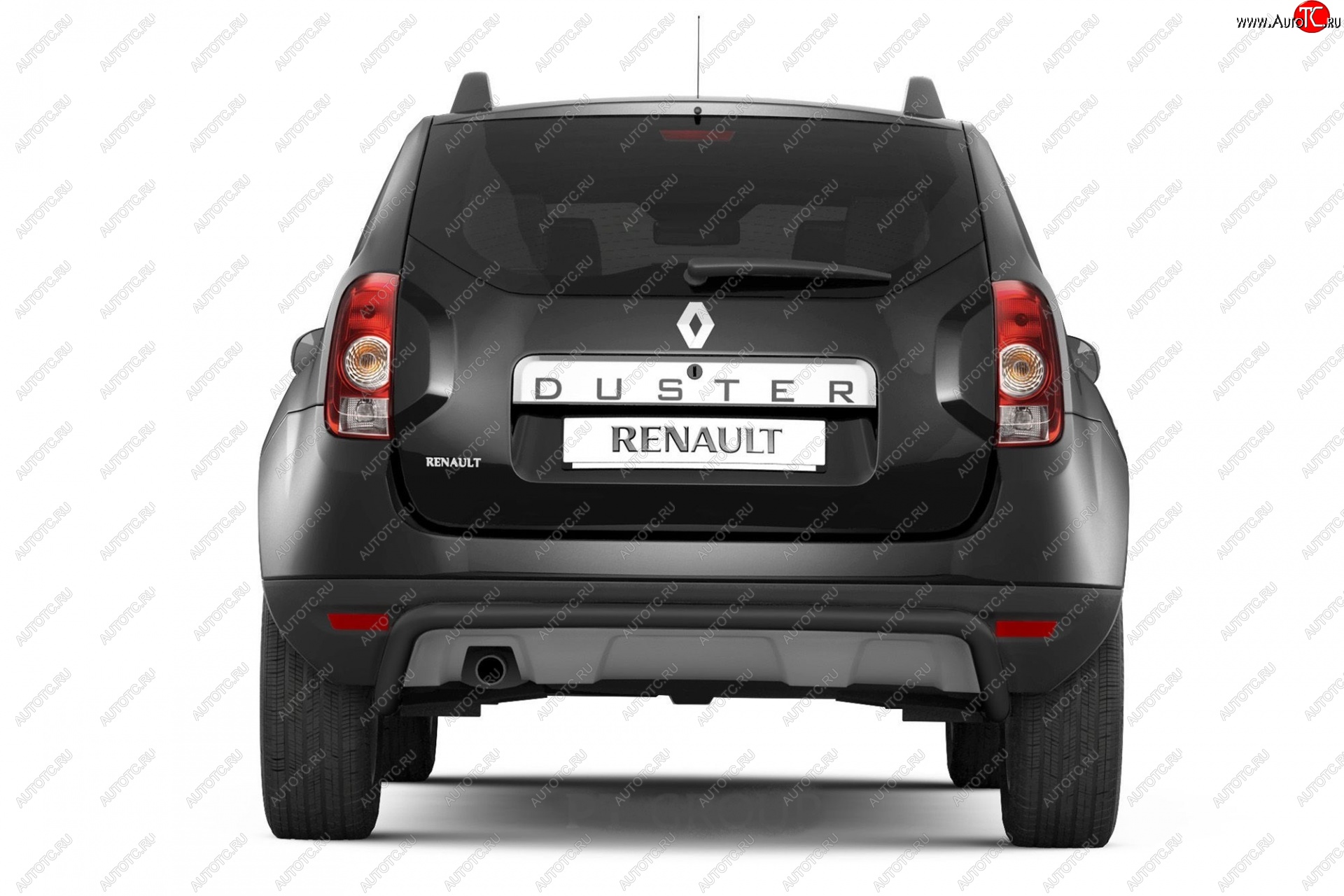 4 299 р. Защита заднего бампера Petroil Tuning (d51) Renault Duster HS рестайлинг (2015-2021) (Сталь с полимерным покрытием, цвет: Серебристый (Искра))  с доставкой в г. Таганрог