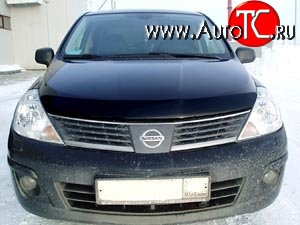 2 699 р. Дефлектор капота NovLine Nissan Tiida 1 хэтчбэк C11 дорестайлинг, Япония (2004-2007)  с доставкой в г. Таганрог