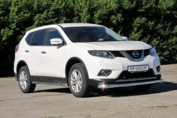 25 699 р. Защита порогов вогнутая из трубы Ø63 Petroil Tuning  Nissan X-trail  3 T32 (2013-2022) дорестайлинг, рестайлинг (Нержавеющая полированная сталь)  с доставкой в г. Таганрог. Увеличить фотографию 3