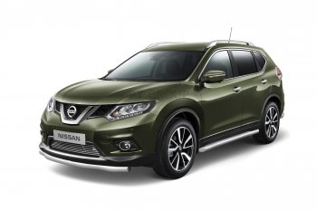 7 699 р. Накладка на решетку переднего бампера Petroil Tuning  Nissan X-trail  3 T32 (2013-2018) дорестайлинг (Без парктроника)  с доставкой в г. Таганрог. Увеличить фотографию 2